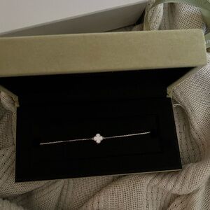 Van Cleef & Arpels Gold Mother of Pearl Alhambra Clover Bracelet